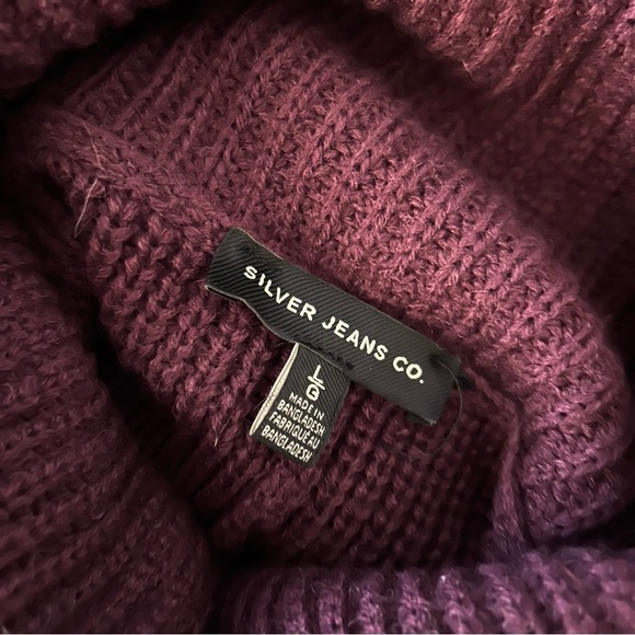 ❤️ SILVER SEANS CO. Sleeveless Burgundy Sweater Dress wool blend L NWT - Picture 5 of 13